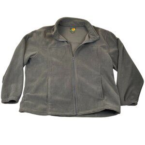 Bass Pro Shops Mens Jacket Size 2XL Full-Zip Fleece Outdoor Cozy Mock Neck Green